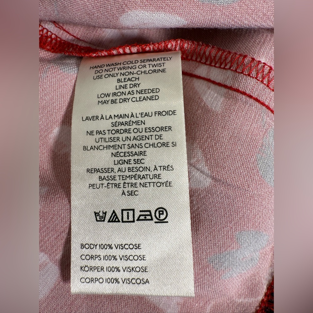 Anthropologie x Maeve Red slip satin skirt w front slip M NWT - Picture 9 of 10